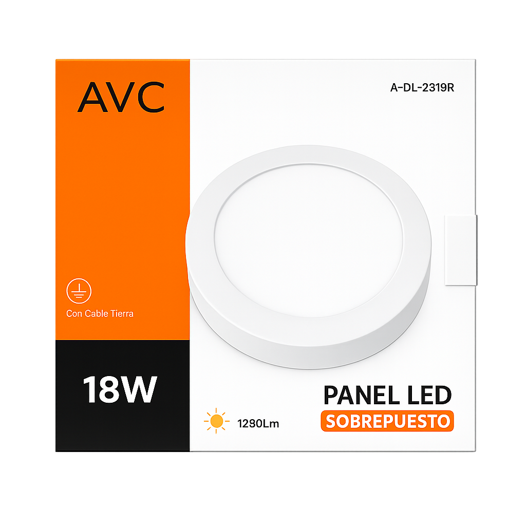 PANEL LED SOBREPUESTO 18W 4000K