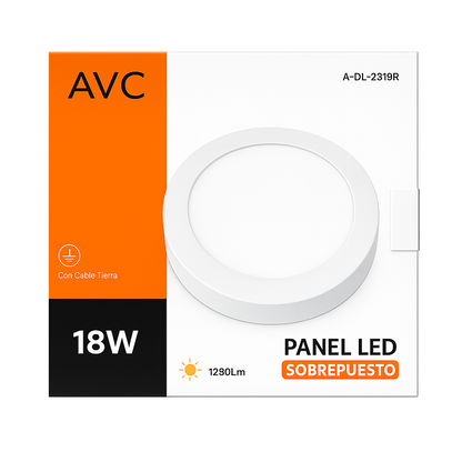PANEL LED SOBREPUESTO 18W 4000K