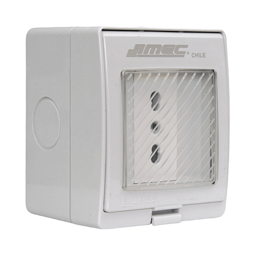 Enchufe Tomacorriente Exterior Hidrobox 10/16A IP55